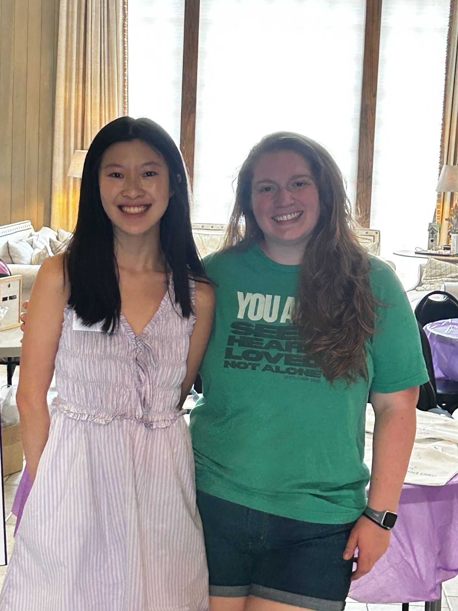 Anna with an event volunteer